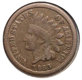 1863 Indian Head Cent Fine
