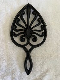 Vintage Cast Iron Leaf Trivet: Mid Century Modern Kitchen Decor 2 Of 2