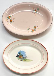 2 Mid-century Serving Platters