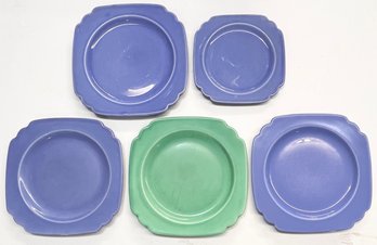 Homer Laughlin Rivera Mauve & Green Dishes