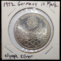 1972 Germany Olympic Silver Commemorative 10 Mark