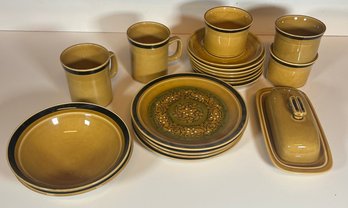 Lot Of Vintage Designer's Collection Hand Decorated Stoneware - Japan