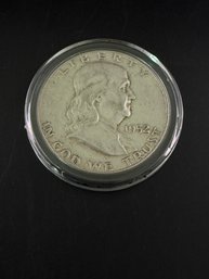 1952 Ben Franklin Silver Half Dollar