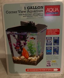 Aqua Culture 1 Gallon Corner View Aquarium