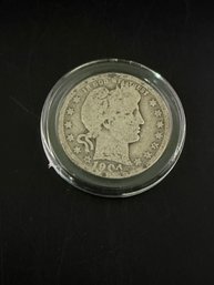 1904 Barber Silver Quarter