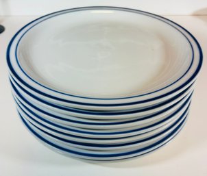 Lusterware Brand Diner Plates - Set Of 8