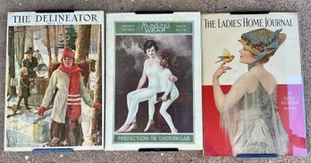 3  Vintage Prints From Magazines Delineator Ladies Home Journal Munsingwear