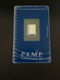 1 Gram Platinum Bar - PAMP Fortuna (Carded)