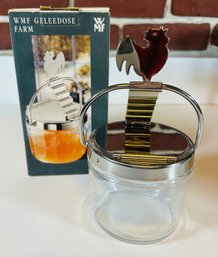 WMF Jam Dish In Glass And Stainless Steel - Rooster Top
