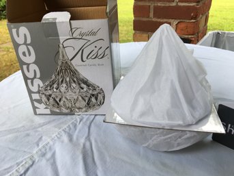 Shannon 24% Leaded Crystal Glass Hershey's Kisses Kiss Candy Dish - New / Unused