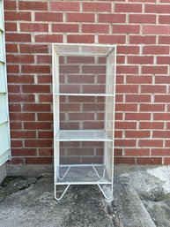 Vintage 3 Tier Metal Rack Shelving On Hairpin Legs
