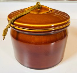 Aramis Brown Jar With Lid - Made In USA