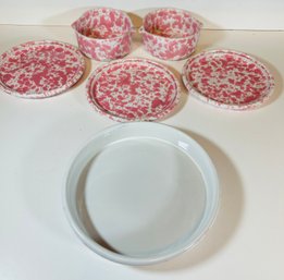 Lot Of Pink And White Bennington Potters Pottery