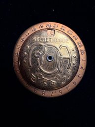 ROA Radio Little Orphan Annie Decoder Secret Code Pin Ovaltine 1939