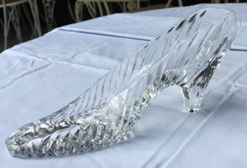 Vintage Godinger Crystal Legends 24% Leaded Crystal Glass Cinderella Slipper Shoe