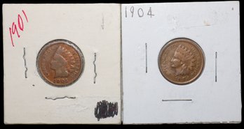 1901 & 1904 Indian Head Cent