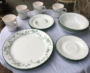 20 Piece Set Corning Correlle 'Callaway Ivy' Pattern Dinnerware Dish Set