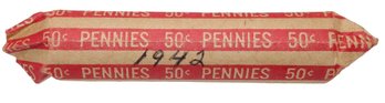 1942 Lincoln Wheat Cent Roll - 50 Coins Total
