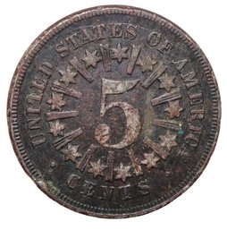 1866 Early Shield Nickel
