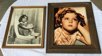 2 Vintage Shirley Temple Mid Century Paramount Pictures Framed Photograph Movie Stills
