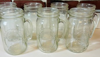 Lot Of Glass Jars With Handles
