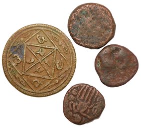 18th/19th Century India Temple Tokens & Rupees