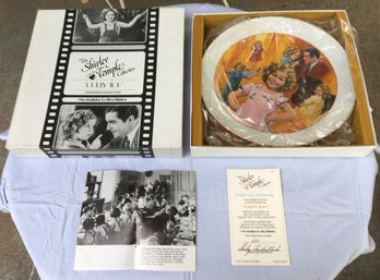 Vintage Shirley Temple French Bisque Porcelain 'Curly Top' 1935 Movie Plate W/ Autograph
