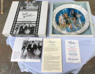 Vintage Shirley Temple French Bisque Porcelain 'Stand Up And Cheer' 1934 Movie Plate W/ Autograph