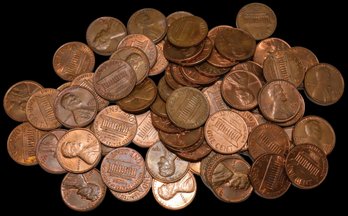 Large Lot Of One Cent 1960's & 1970's 'S' Mint San Francisco All Copper
