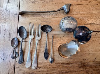 Vintage Silverplate Flatware & Serving Pieces  Mixed Estate Lot