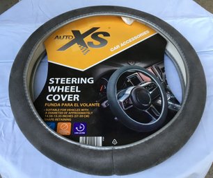 Auto XS Grey Automotive Car / Truck Steering Wheel Cover - New / Unused