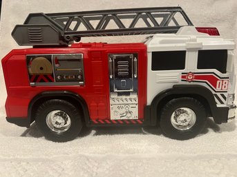 Red Fire Truck Toy With Ladder & Lights
