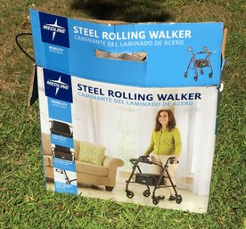 Medline Steel Rolling Walker / Rollator - New / Unused