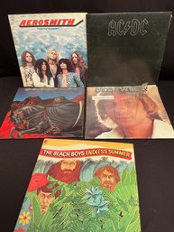 Vintage LPs Albums Aerosmith Dream On Blue Oyster Cult AC/DC Beach Boys Barry Manilow