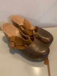 Free People Belmont Leather Clogs Size EU 38