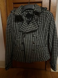 Plaid Breasted Womens Size Medium Overcoat