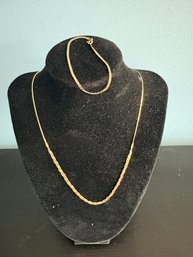 14kt Italian Gold Bracelet & Necklace