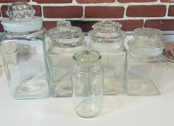 Lot Of Glass Jars With Lids