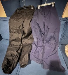 Pair Of Navy Blue & Black Snow Pants