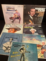 Vintage LPs Albums Country Western Johnny Cash Hank Williams Eddie Arnold Ernest Tubb