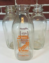Lot Of Glass Milk Bottles
