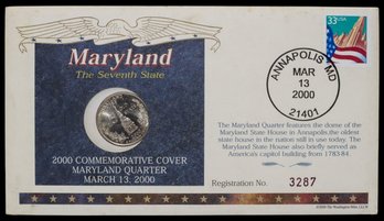 2000 Commemorative Cover Maryland Quarter March 13, 2000
