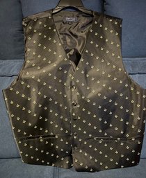 Rivetz Of Regalia Mens Black Vest With G Design Size 3XL
