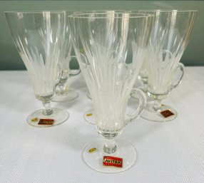 Handmade Avitra Crystal Glasses With Handle - Set Of 5