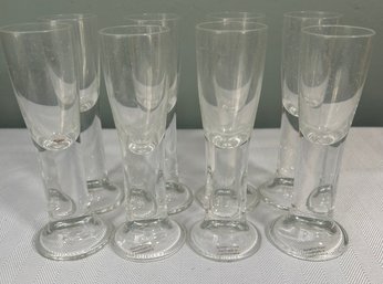 Krosno Glass Verve Champagne Flutes With Bubble Base - Set Of 8