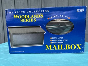 Black Woodlands Horizintal Wall Mount Mailbox