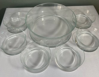 Glass Salad Bowl Set