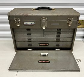 Craftsman Vintage Gray Metal 7-Drawer Machinist Tool Box Chest W/Two Keys Ref: TM
