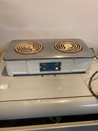 Mid Century Dual Burner Electric Hot Plate