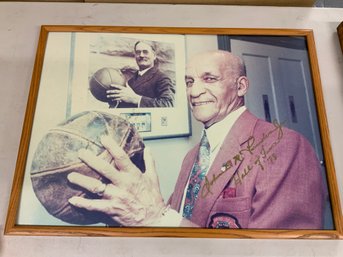 Framed Photo Of John. B McLendon Basketball Coach Legend Signed